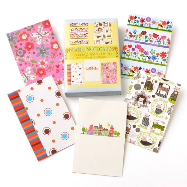 OFFICE - LOT OF 16 - MULTI-COLOR HAND-MADE PAPER BLANK NOTE CARDS w/  ENVELOPES