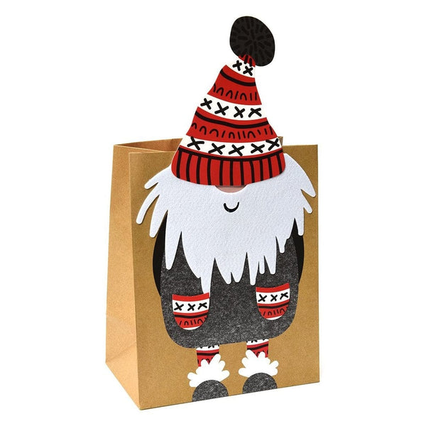 Small Christmas Gnome Gift Bags - 12 Pc.