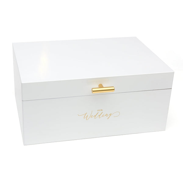 Glass Wedding Card Box with Gold Accents | Gartner Studios