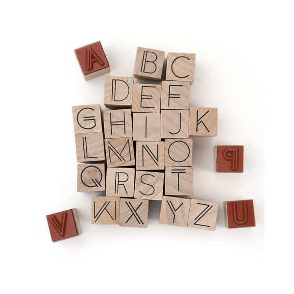 Mini alphabet & number stamp set