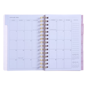 Monthly + Weekly Planner - Flower Gray Floral - January-December 2025 Gartner Studios Planner 100889