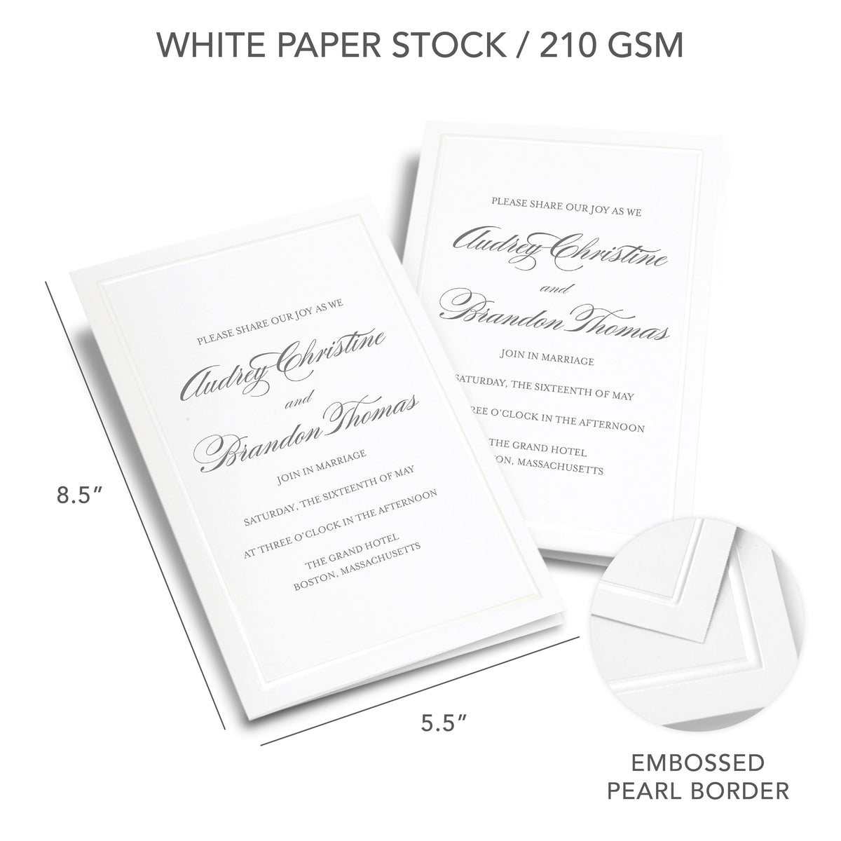 Pearl Border Bifold Print At Home Wedding Program Gartner Studios Program Paper