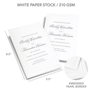 Pearl Border Bifold Print At Home Wedding Program Gartner Studios Program Paper