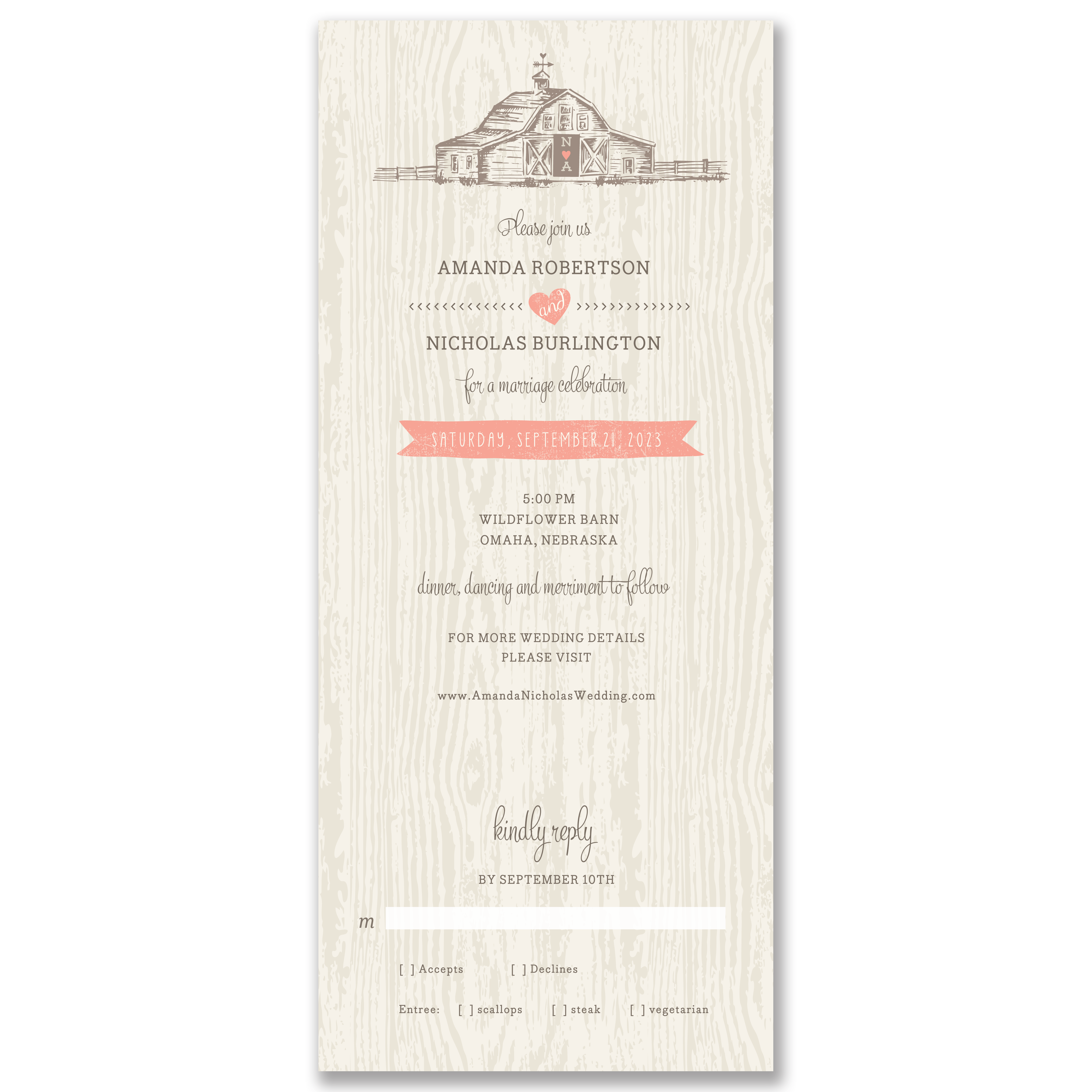 Chic sale wedding invitations