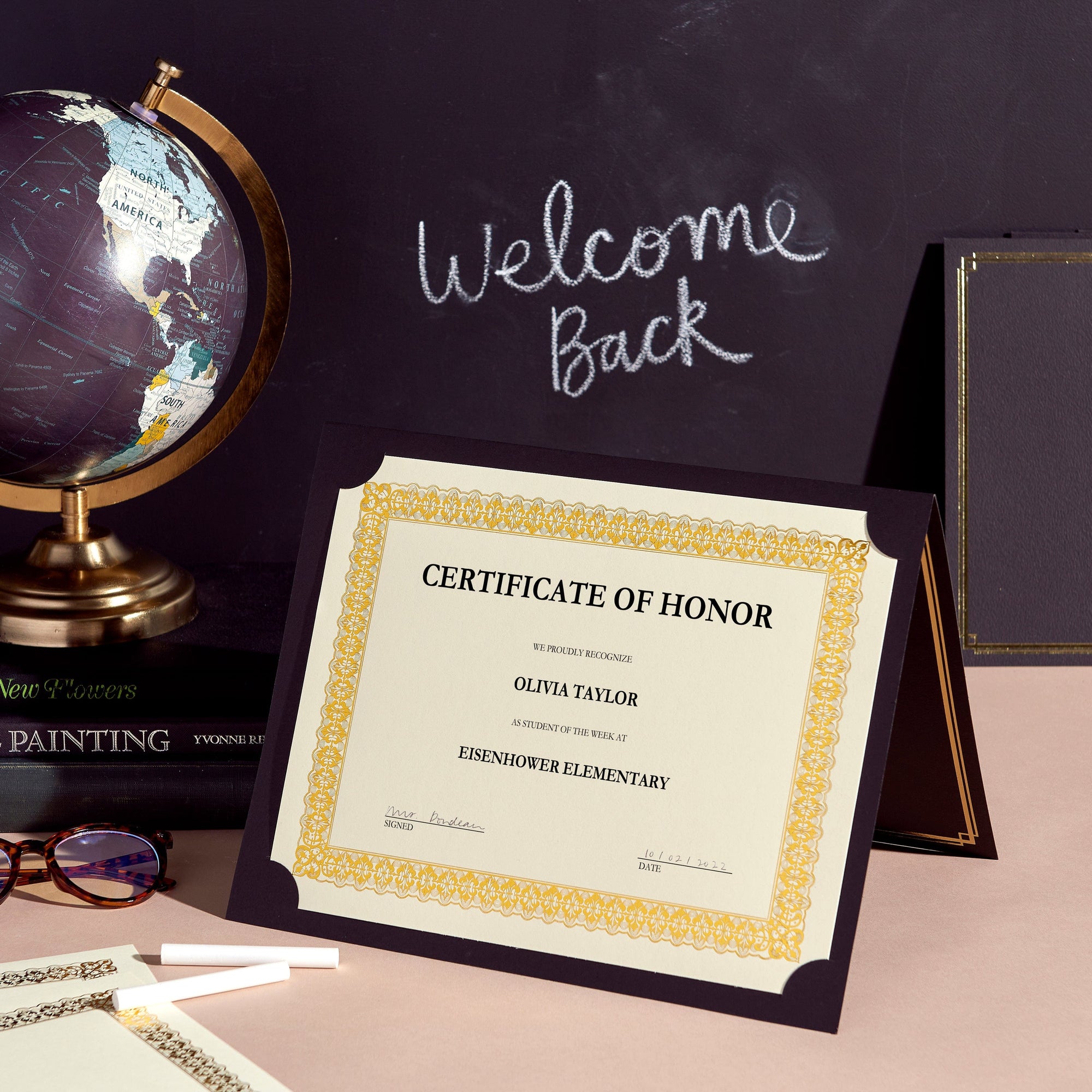 Award Certificate Holder With Gold Foil Gartner Studios