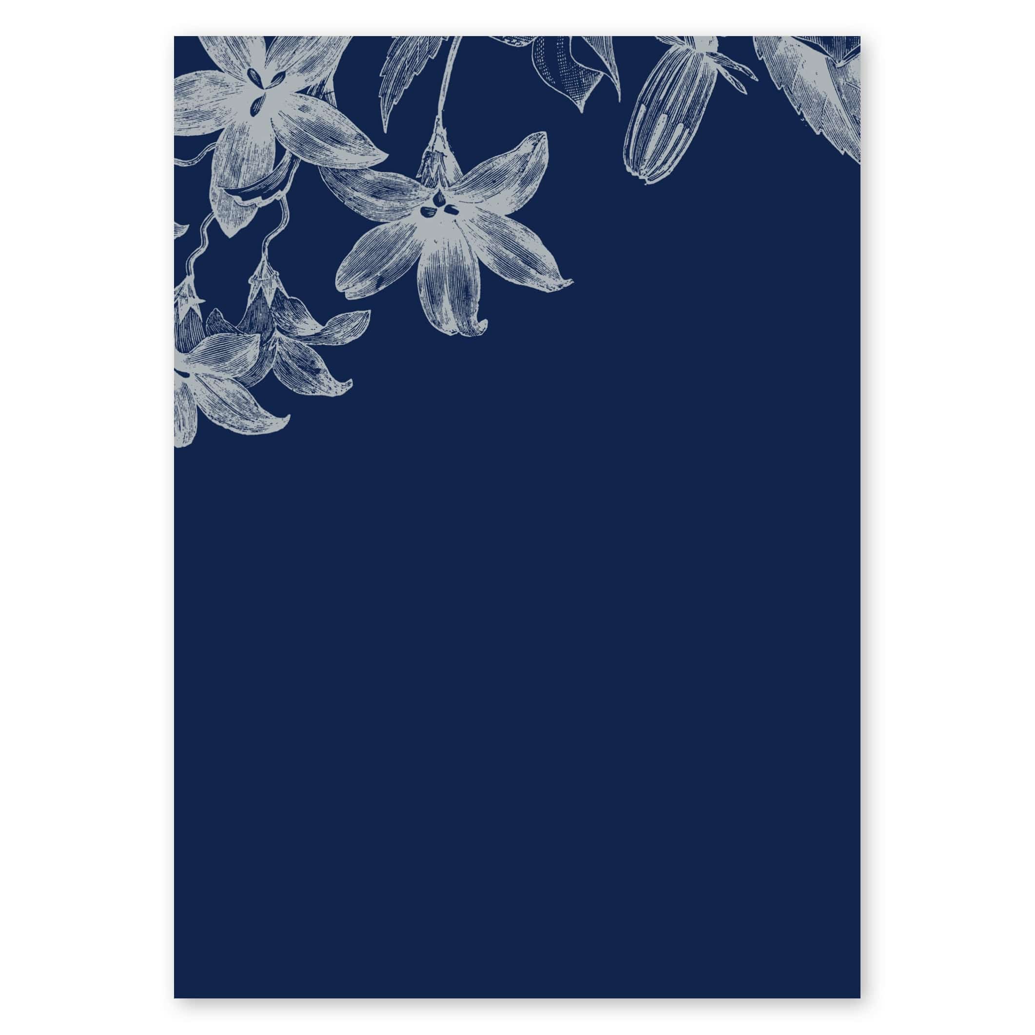 blank blue wedding invitations