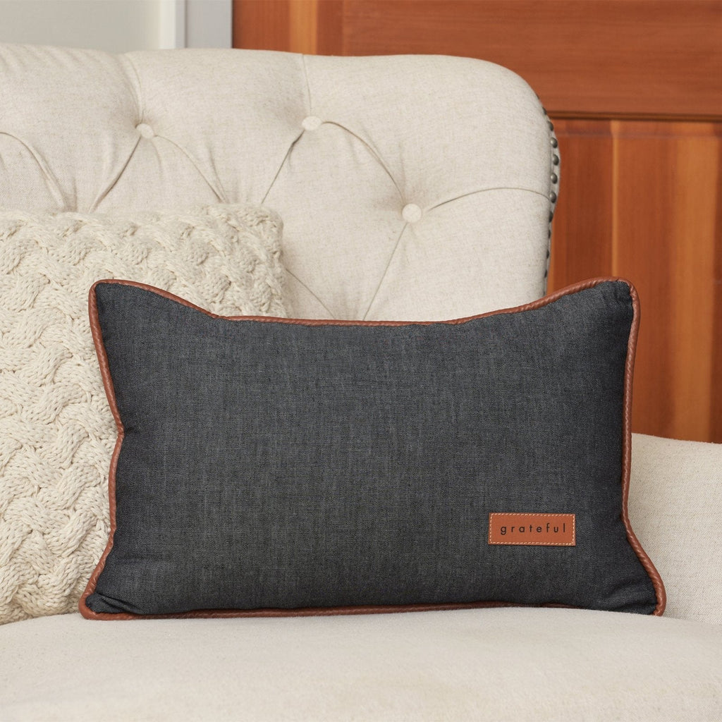 Natural Chambray Lumbar Pillow – Grandeur & Grace Co.