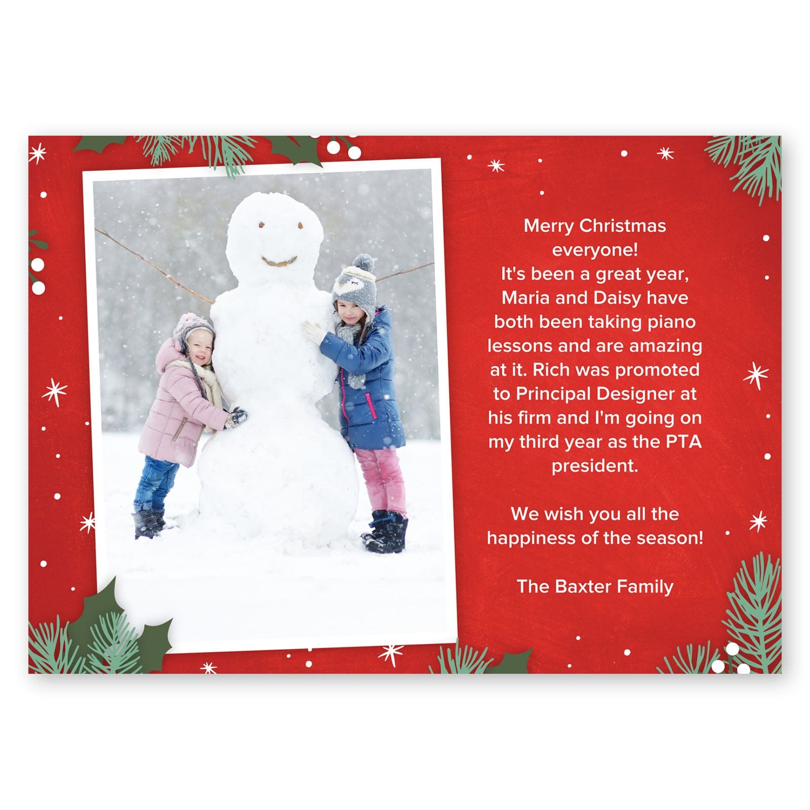 Merry Christmas Sprigs holiday card