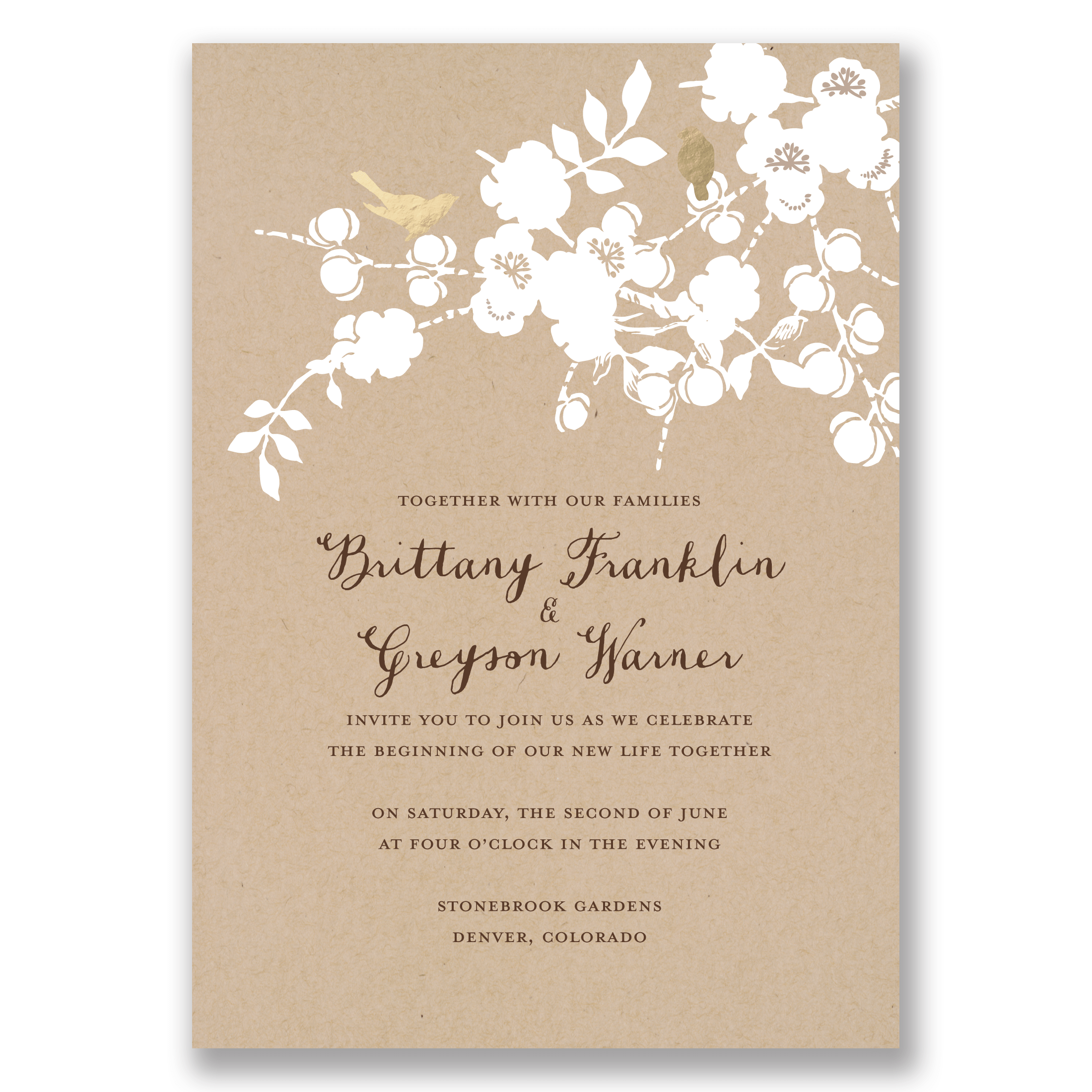 Floral Baby Shower Invitation - Brown Paper Studios