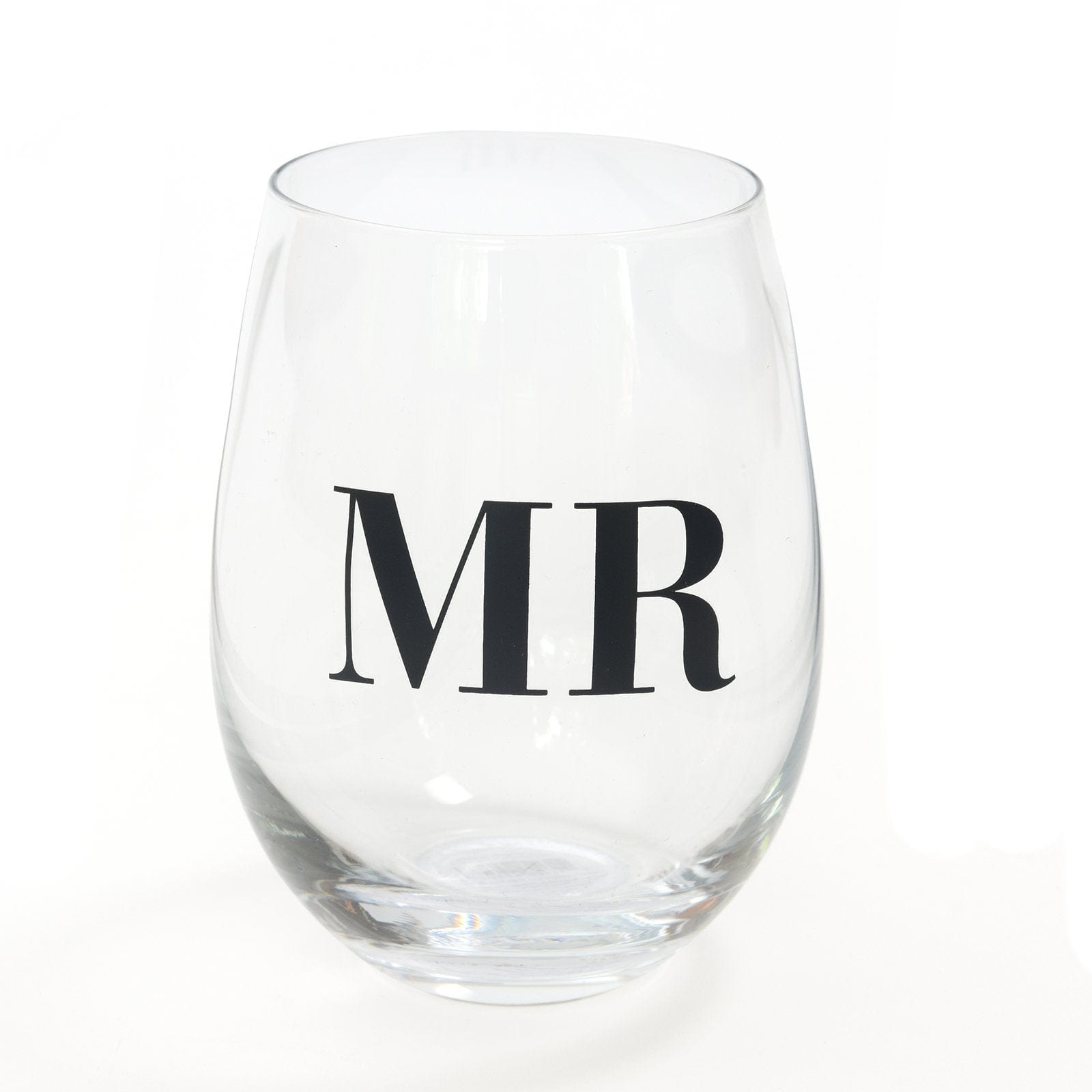 Baroque Newlywed Theme Personalized Stemless Wine Glasses
