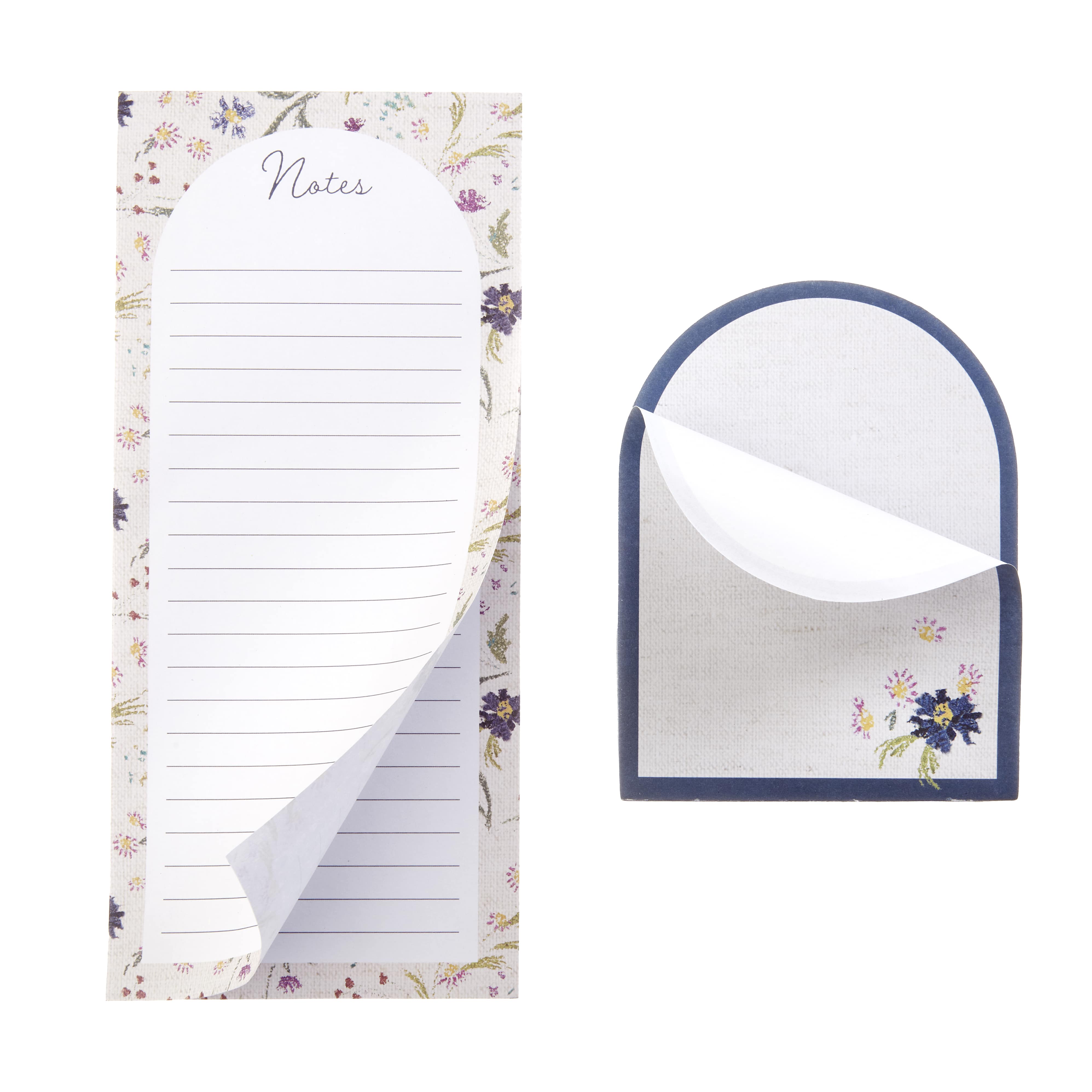 Black + White Floral Padfolio - 2 Notepads