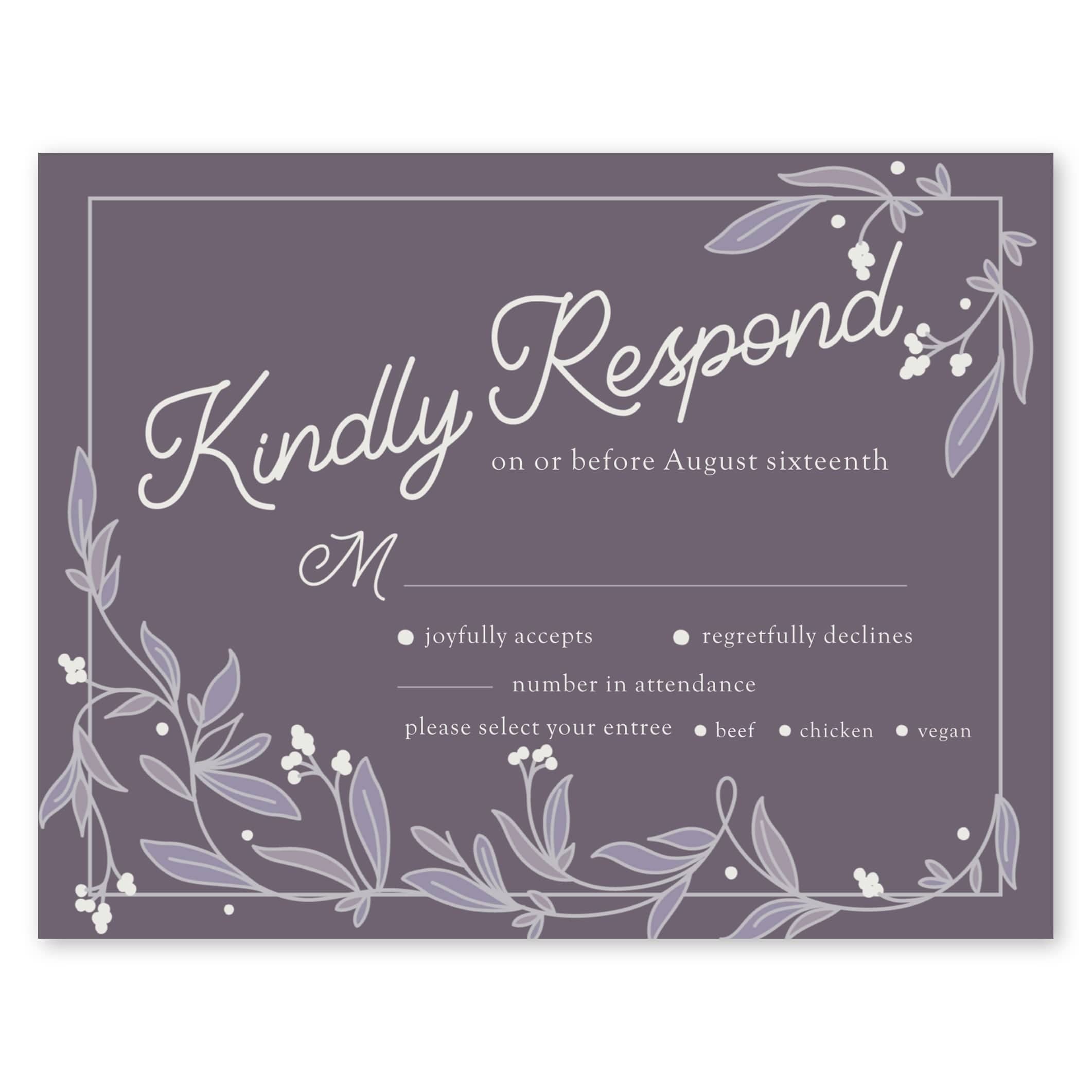 Wedding Invitation Accessories Cards, Response Cards
