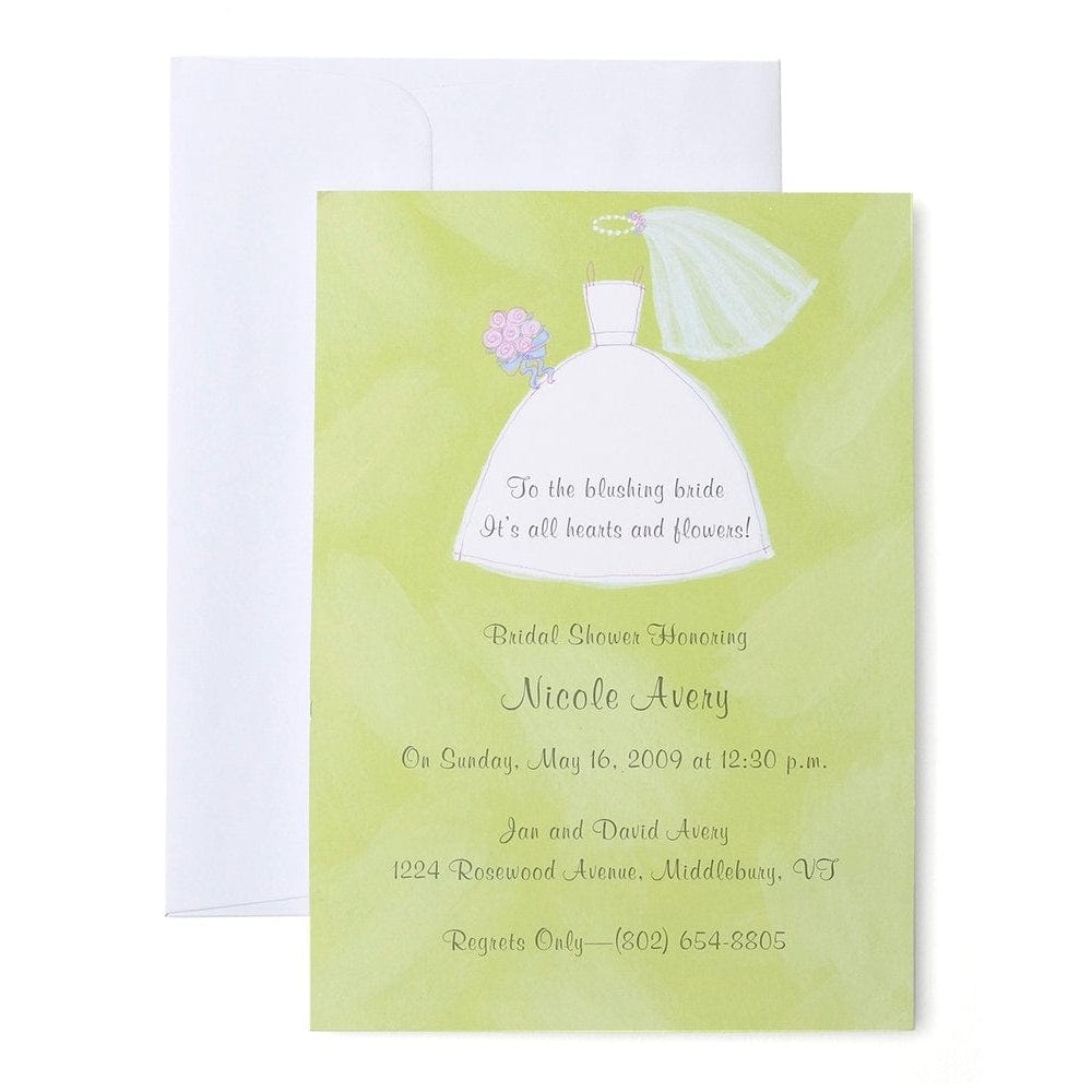 Wedding Dress Bridal Shower Invitation