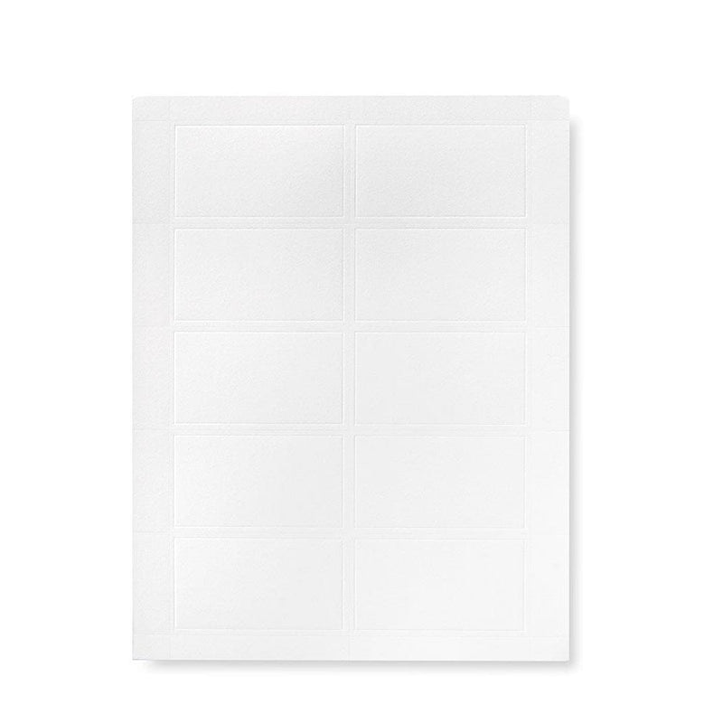 White Embossed Printable Business Cards | Gartner Studios